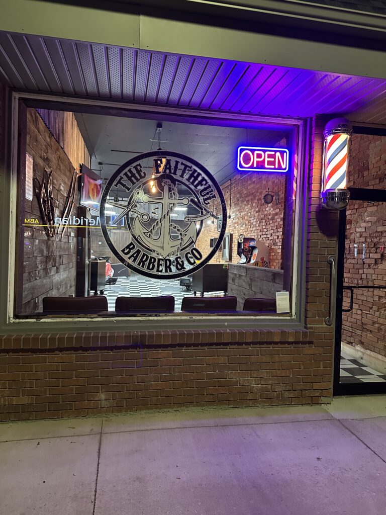 The Faithful Barber & Co barbershop. Barber in Aylmer Ontario.
